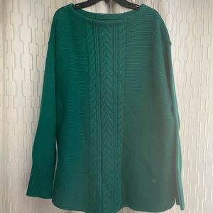 Chaps Green Cable Knit Sweater